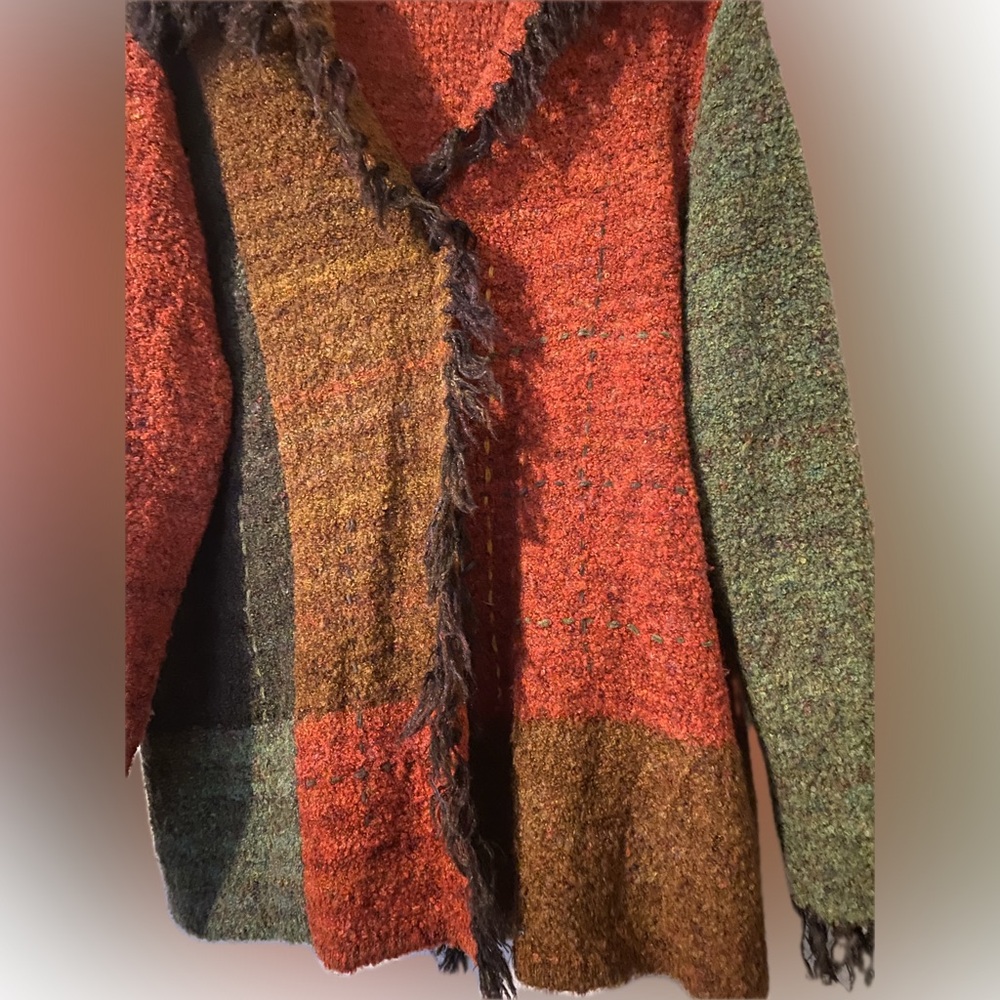 TanJay Rust and Olive Knit Cardigan